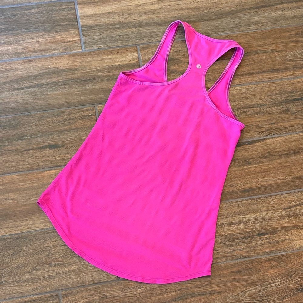 Lululemon Pink Racerback Tank Top - Picture 2 of 3